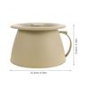FreshCart Basics Thickened Portable Chamber Pot with Lid Odor-Resistant Collection Basin for Adults and Yellow Spittoon for Home Travel Elderly Use Comfortable Smooth Edges view 2
