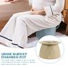 FreshCart Basics Thickened Portable Chamber Pot with Lid Odor-Resistant Collection Basin for Adults and Yellow Spittoon for Home Travel Elderly Use Comfortable Smooth Edges view 3