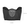 Abaodam Practical Reusable Neck Gaiter Windproof Facial Cover in Grey Polar Fleece and Mesh, One-Piece Molding Design, Deformation Resistant, for Winter Sports and Riding, Size 49X15.5Cm view 2