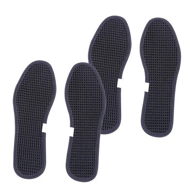 Abaodam 2 Pairs Bamboo Charcoal Deodorant Insoles Foot Care Cushion Breathable Sweat Absorbing Shoe Pads Black for Athletic and Daily Use