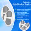 10 Pcs Foley Catheter Stabilization Device, Urinary Leg Bag Catheter Tube Holder, Catheter Supplies for Single/Double/Feeding Tube, Adhesive Catheter Urinary Leg Bags Holder, Gray view 2