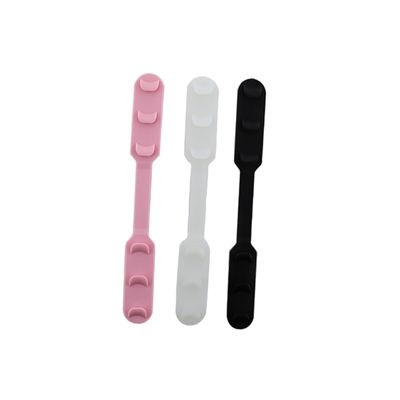 Abaodam Mask Ear Rope Buckle Adjustable Silicone Extension Strap 4pcs Set Black Elastic Mask Band Buckles for Comfortable Fit Adults Men Women