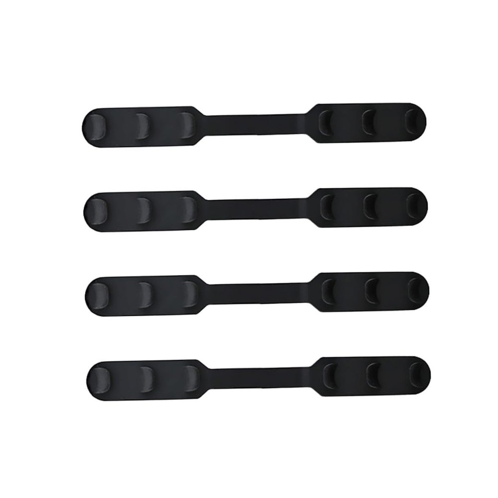 ifundom 4pcs Silicone Mask Ear Rope Buckle Extender with Three Gears Adjustable for Men and Women Practical Mask Accessories in Black
