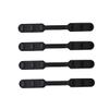ifundom 4pcs Silicone Mask Ear Rope Buckle Extender with Three Gears Adjustable for Men and Women Practical Mask Accessories in Black view 1