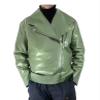 100% Latex Jacket Top 0.4MM Rubber Leaf Green Style Latex Suit,Men,S view 2