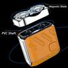Bccnerty Shaver,Mini Electric Shaver,360 Rotation,Portable Rotary Dual Ring Electric Shavers,Dual Head Waterproof Rechargeable Razor Mini Wet Dry Shaving Razor for Travel Home Use (Orange) view 2