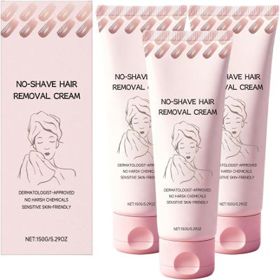 Bare Basics No Shave Hair Removal Cream for Sensitive Skin, Fast & Gentle, Moisturizes and Nurtures Skin, Leaving it Soft and Protected after Hair Removal, Suitable for All Types (3Pcs)