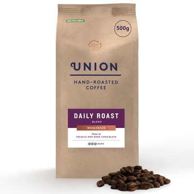 Union Coffee - Daily Roast Espresso Coffee Beans - Dark Roast - Pack of 500g