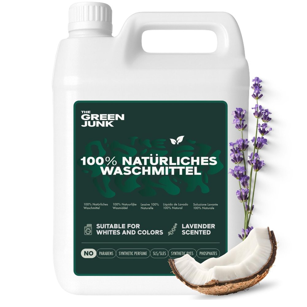 The Green Junk - 100% Natural Laundry Liquid - Washing Up Liquid - Non Bio - Baby Washing Liquid - Non Toxic - 167 Washes