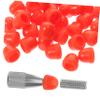 CVUTOVO 48pcs Red Replacement Hook Hammer Heads for Automotive Body Dent Removal Kit Use Repair Tool for Cars Reusable Precision Tips for Accurate Dent and Hail Damage Fixing view 1