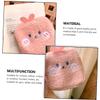 Abaodam Creative Portable Sanitary Pad Bag Plush Cartoon Mini Storage Pouch with Zipper for Women Travel Toiletry Organizer Pink Rabbit Design view 4