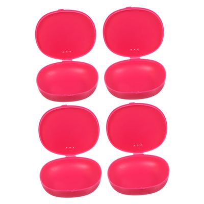 Abaodam 4pcs Disc Storage Box Reusable Silicone Case for Holder for Travel and Period Hygiene Management
