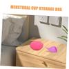 Abaodam 4pcs Disc Storage Box Reusable Silicone Case for Holder for Travel and Period Hygiene Management view 3