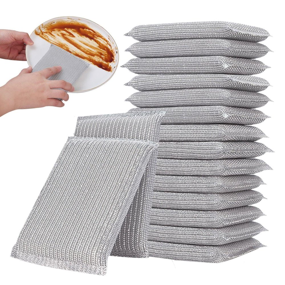 16 Pieces of Cleaning Wipes, Kitchen Utensils and Chopsticks Cleaning Brushes, Reusable Sponge Brushes, Suitable for Kitchens and Bathrooms.