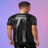 Aislor Men's Short Sleeves Holographic Shirts Round Neck Dance Vest Tank Top Tee T-Shirts Clubwear Black S view 4
