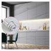Kitchen Waterproof Oil-Proof Wall Stickers Self-Adhesive Marble Cabinets Countertop Wallpaper Bathroom Desktop Renovation Films(Matt Creamy White,80cmx3m) view 4