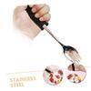 WEKAMOS Adaptive Spork for Disabled and Elderly People with Anti-skid Stainless Steel and Nylon Material, Easy to Grasp and Time-saving Utensil for Independent Eating and Daily Use view 3
