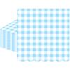 100 Pcs Blue Gingham Napkins Disposable - Blue and White Checkered Paper Napkins - Scalloped Plaid Dinner Napkins for Wedding Birthday Baby Shower Picnic Party Supplies view 1