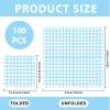 100 Pcs Blue Gingham Napkins Disposable - Blue and White Checkered Paper Napkins - Scalloped Plaid Dinner Napkins for Wedding Birthday Baby Shower Picnic Party Supplies view 2