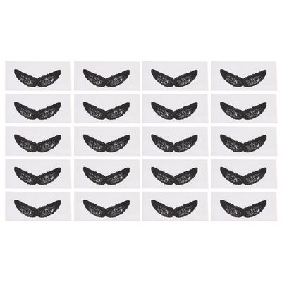 ABOOFAN 20Pcs Beard Shaped Nose Hair Removal Stickers for Men and Women Protective Facial Wax Strips with Smooth Surface Convenient Independent Packaging for Comfortable Safe Hair Removal