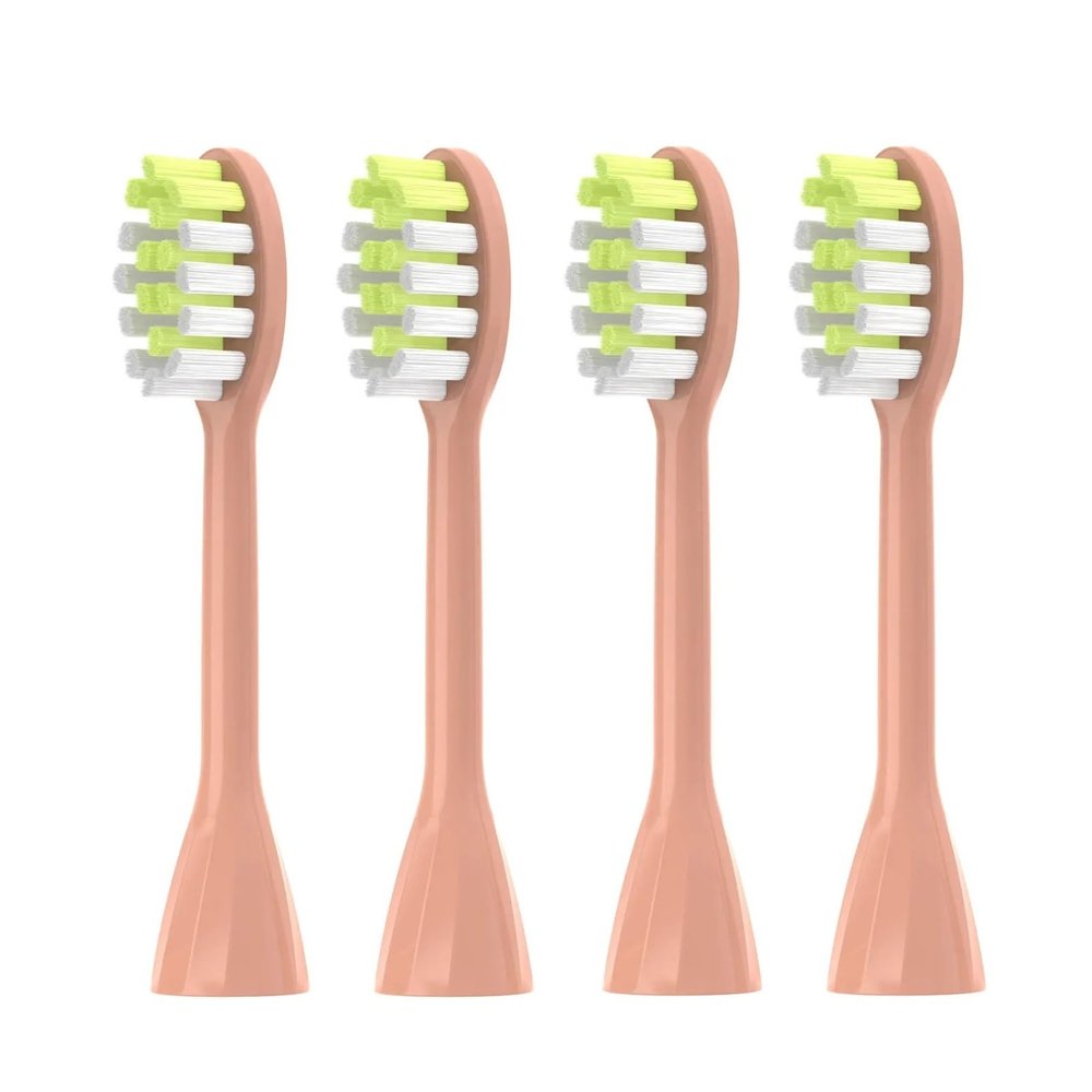 4Pack Replacement Toothbrush Heads,Compatible for with One Soni Care Head HY1100 HY1200 BH1022(4pcs Pink)