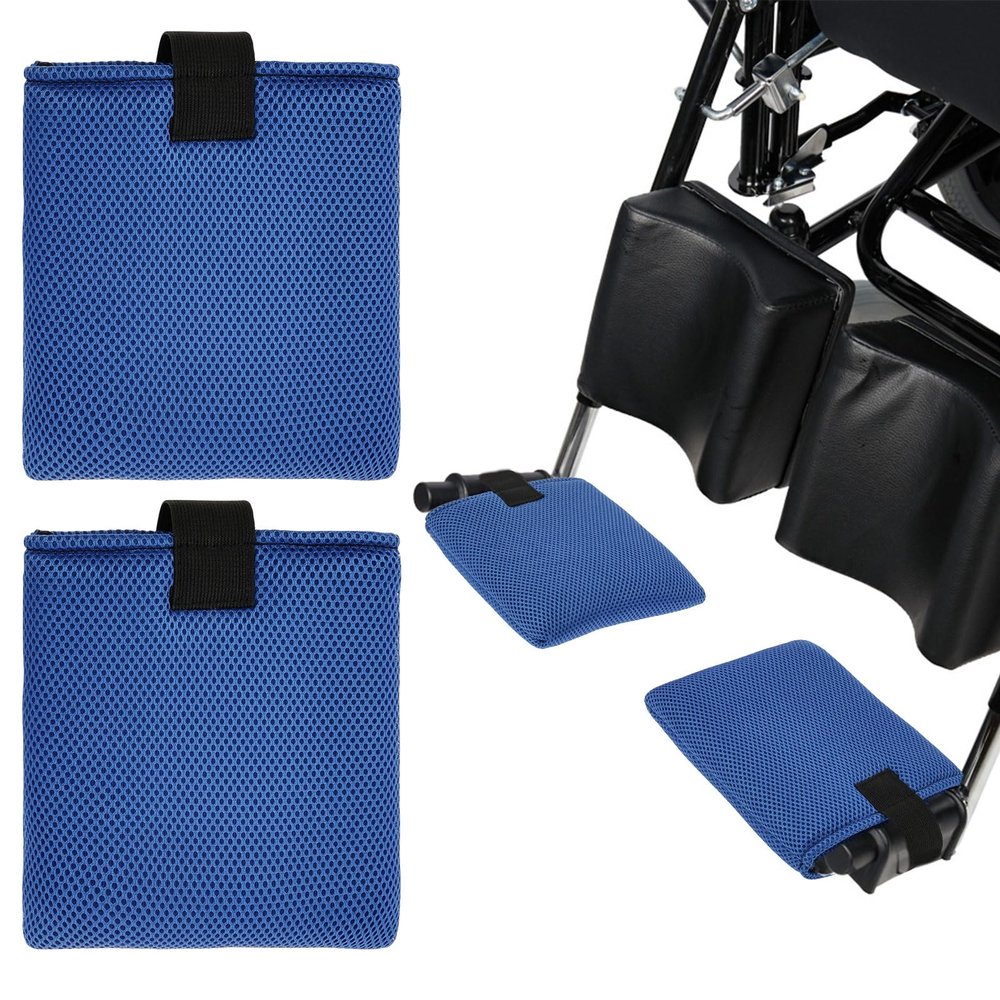 1 Pair Wheelchair Foot Rest Covers,Non-Slip Footplate Protector Pad, Wheelchair Foots Pads,Soft Leg Rest Cushion for Prevent Foot and Pedal Being Scratched