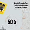 50 Pack Everyday Black Tea Bags Individually Wrapped Smooth Black Tea Sachets, Letterbox Friendly, Single Serve Tea Bags for Home, Office, Travel, Catering Espresso Yourself view 2
