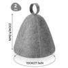 2 PCS Sauna Hat Absorbent Felt Banya Hat Reusable Wool Sauna Portable Accessories Multipurpose for Men Women Home Travel Hotel Use Grey for Men view 3