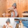 2 PCS Sauna Hat Absorbent Felt Banya Hat Reusable Wool Sauna Portable Accessories Multipurpose for Men Women Home Travel Hotel Use Grey for Men view 4