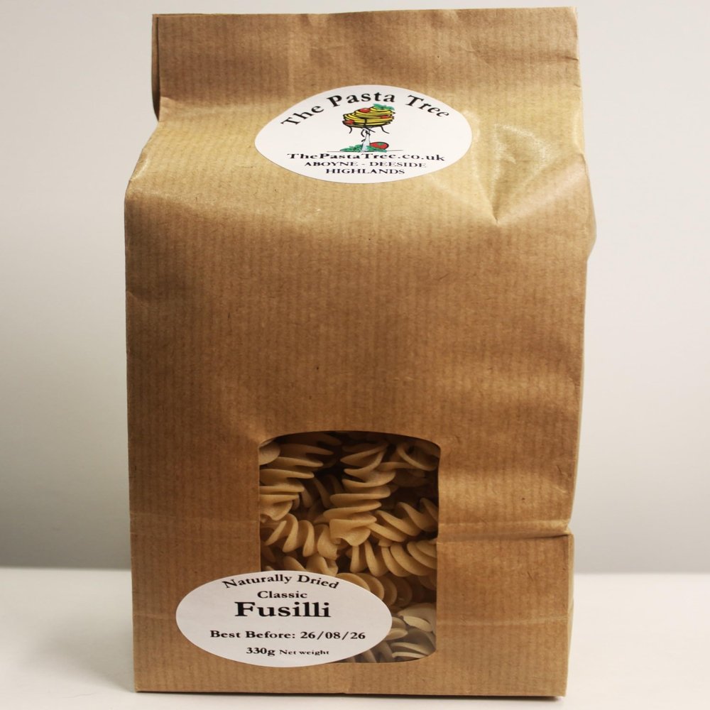 THE PASTA TREE - Fusilli Artisan Pasta - Naturally dried - Made in Scotland - Sustainable - 330g