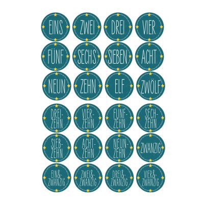240x Christmas Countdown Advent Calendar Number Sticker Gift Package Seal Label Label Stickers Large Thank You