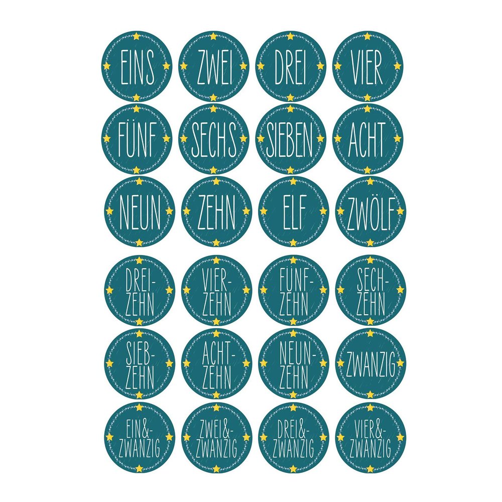 240x Christmas Countdown Advent Calendar Number Sticker Gift Package Seal Label Label Stickers Large Thank You