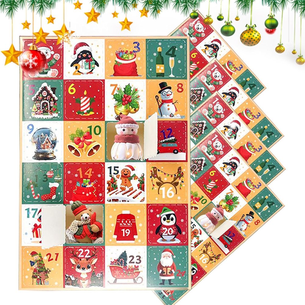 Countdown Calendar 5 Pieces Festive Empty Box