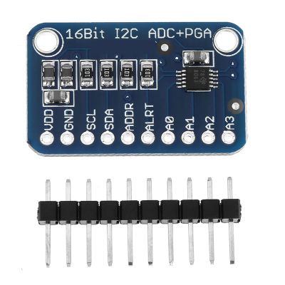 Asixxsix Versatile 16Bit ADC Board with I2C Interface, Programmable Gain Amplifier, Suitable for Signal Conversion in Sensor Systems