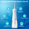 BarberBoss Advanced Water Flosser, 5 Pressure Modes and 340ml Large Tank, IPX8 Waterproof Oral Irrigator, 4 Jet Tips & Travel Lock, Water Flosser for Teeth & Gums, Portable Flosser QR-7104 (White) view 2