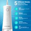 BarberBoss Advanced Water Flosser, 5 Pressure Modes and 340ml Large Tank, IPX8 Waterproof Oral Irrigator, 4 Jet Tips & Travel Lock, Water Flosser for Teeth & Gums, Portable Flosser QR-7104 (White) view 4