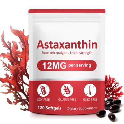 Astaxanthin Supplements,Premium Astaxanthin 12mg Supports Eyes, Joint, Internal Circulation & Skin Health - Natural Anti-Aging Formula, Non-GMO Non-Gluten