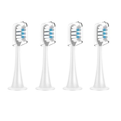 4pcs Replacement Brush HeadsCompatible for Xiaomi T300 T301 T500 Sonic Toothbrush Head Soft Bristle Nozzles(4)