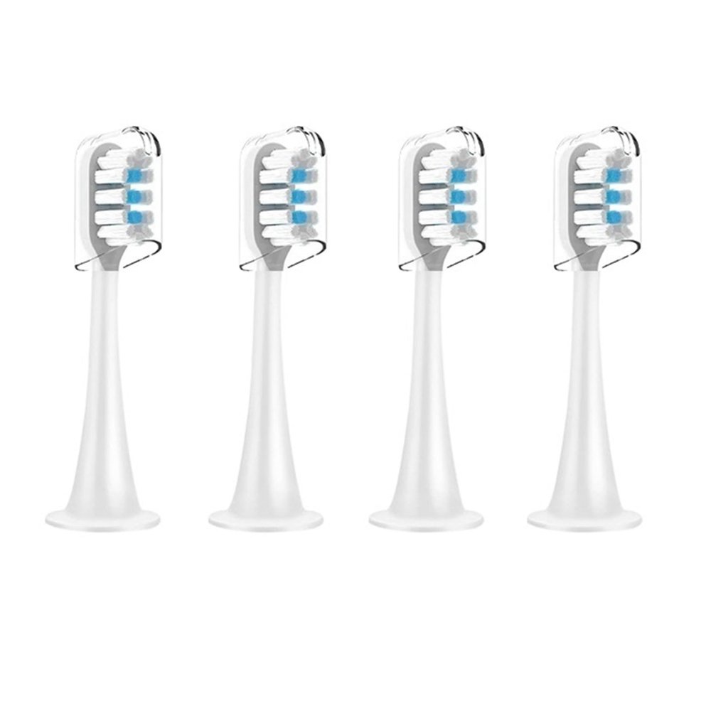 4pcs Replacement Brush HeadsCompatible for Xiaomi T300 T301 T500 Sonic Toothbrush Head Soft Bristle Nozzles(4)