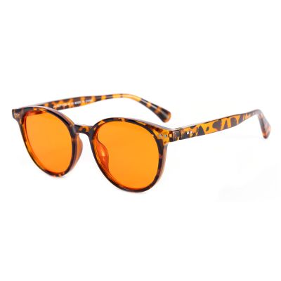 SKYWAY 99% Blue Light Glasses Women Men, Retro Round Gaming Computer Glasses for Better Sleep, Dual Coatings Orange Lens, UV400 Protection (Tortoise)