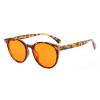 SKYWAY 99% Blue Light Glasses Women Men, Retro Round Gaming Computer Glasses for Better Sleep, Dual Coatings Orange Lens, UV400 Protection (Tortoise) view 1