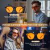 SKYWAY 99% Blue Light Glasses Women Men, Retro Round Gaming Computer Glasses for Better Sleep, Dual Coatings Orange Lens, UV400 Protection (Tortoise) view 4