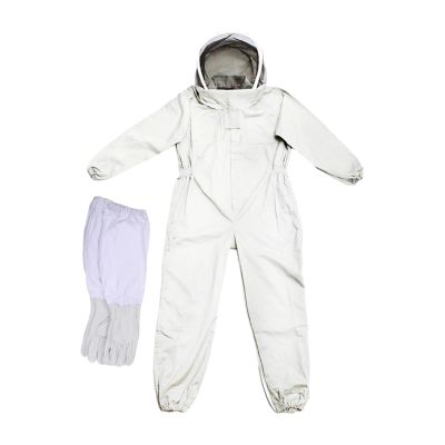 CSDASW Beekeeping Protective Suit Jumpsuit Beekeeper Jacket Clothing For Kids Adult Full Body Anti Bee Suit Beekeeping Clothes Cotton(XL Sleeve Gloves C)