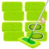 8 Pack Reusable Microfiber Mop Pads Refills, Washable Wet and Dry Sweeping & Mopping Cloths Compatible with Sweeper Mops, for Hardwood and All Floor Surfaces Cleaning