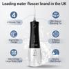 BarberBoss Cordless Water Flosser, Oral Irrigator with 4 Jet Tips and 5 Pressure Modes, Professional Teeth & Gum Cleaner, 340 ml Water Tank and IPX8 Waterproof, QR-7105 (Black) view 2