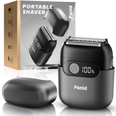 Electric Foil Shavers for Men, Mini Electric Razor with LED Display, 3 Floating Blades, USB-C Fast Recharing, Portable Electric Shavers for Beard/Face