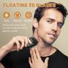 Electric Foil Shavers for Men, Mini Electric Razor with LED Display, 3 Floating Blades, USB-C Fast Recharing, Portable Electric Shavers for Beard/Face view 2