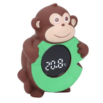 SIXRUN Baby Bathtub Thermometer, Monkey Design, Water Thermometer with Temperature Display for Babies, Safe and Reliable
