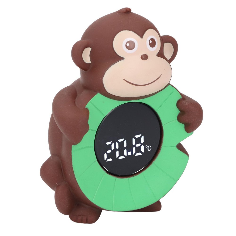 SIXRUN Baby Bathtub Thermometer, Monkey Design, Water Thermometer with Temperature Display for Babies, Safe and Reliable