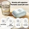 Travel Pill Box Organizer, 7-Day Portable Pill Case, Small BPA-Free Plastic Medication Holder for Vitamins & Supplements, Compact Weekly Medicine Box (Green) view 2